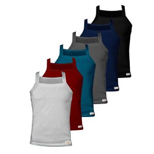 پک 6 عددی زیرپوش تنک تاپ مردانه نخ پنبه خالص صادراتی پنبینه