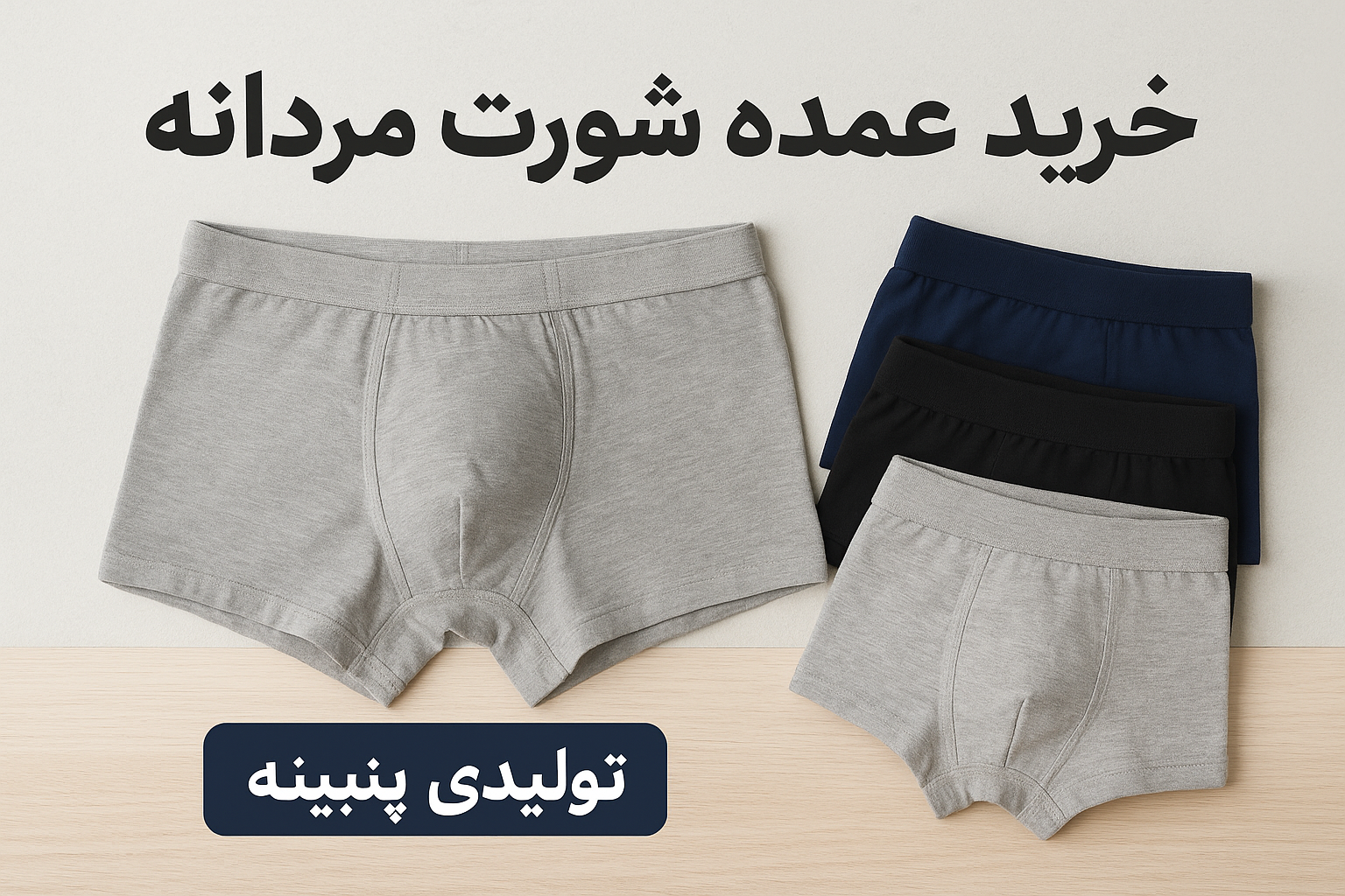 خرید عمده شورت مردانه از تولیدی