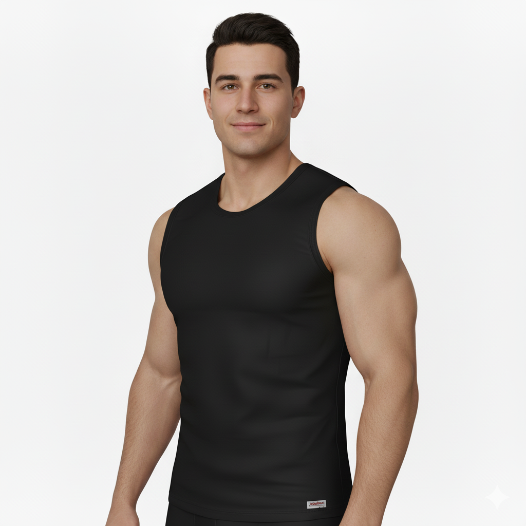 زیرپوش آستین حلقه مردانه نخ پنبه خالص صادراتی - تصویر 4