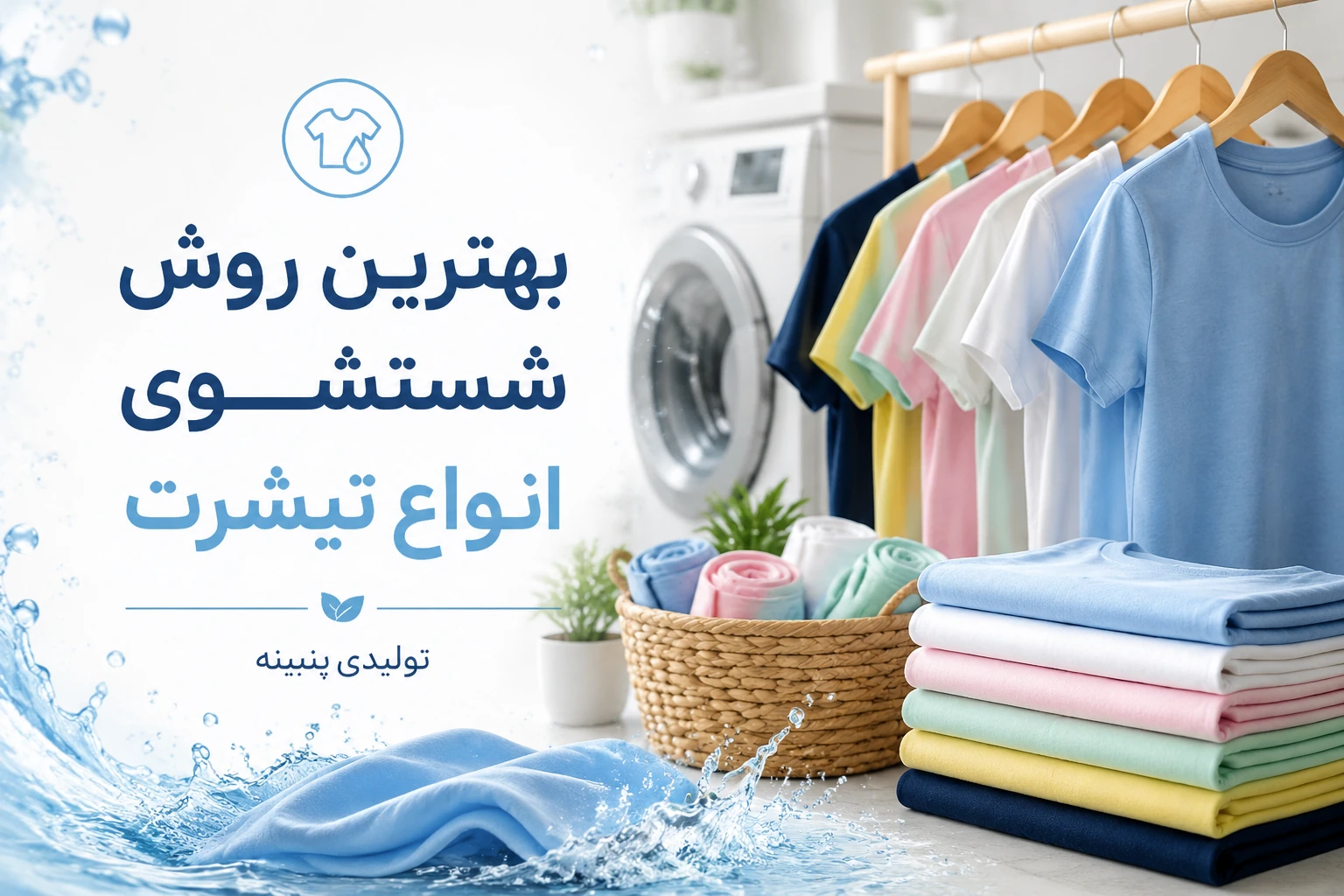 بهترین روش شستشوی انواع تیشرت؛ راهنمای کامل نگهداری از تیشرت مردانه، زنانه و بچه گانه از نگاه تولیدی پنبینه
