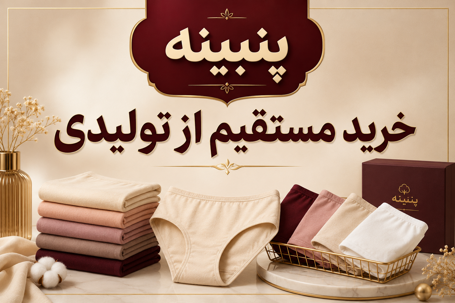 خرید شورت زنانه مستقیم از تولیدی پنبینه | کیفیت بالا، قیمت مناسب، فروش عمده و تک